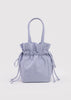 Light blue drawstring bag on a light gray background