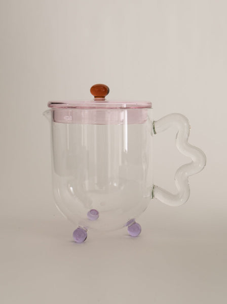 multi colored glass teapot by Sophie Lou Jacobsen 