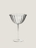 clear ribbed coupe glass by Sophie Lou Jacobsen