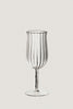 clear rippled wine glass by Sophie Lou Jacobsen 