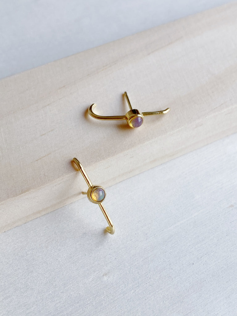 young blood boutique merewif jewelry dillon stud earrings gold plate