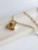 young blood boutique merewif jewelry holmes padlock necklace gold plated